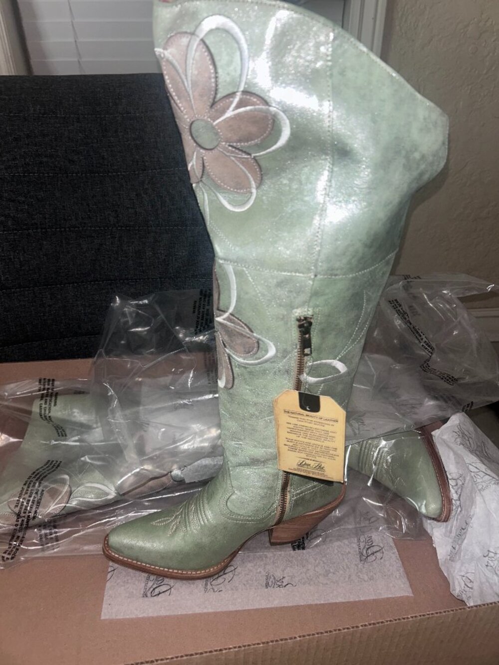 Dan Post Women's METALLIC Jilted High Western Boots - Picture 2 of 9